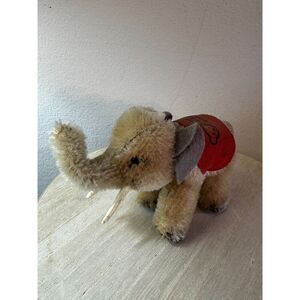 RARE antique Steiff elephant with cape; missing button trunk up